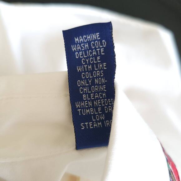 Karen Scott Teacher Button Front Shirt Apple Embroidery Plaid Trim Women Small - Picture 13 of 13